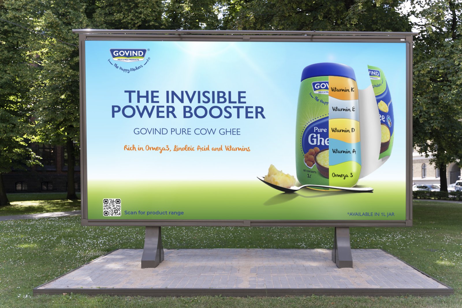 Govind Milk Billboard Mockup - Freshness from the Farm